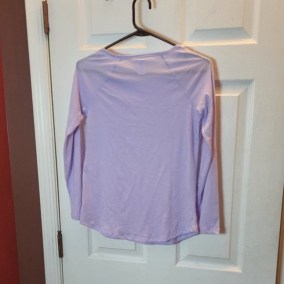 Justice lavender purple girls top long sleeve shirt 12 - Picture 4 of 5